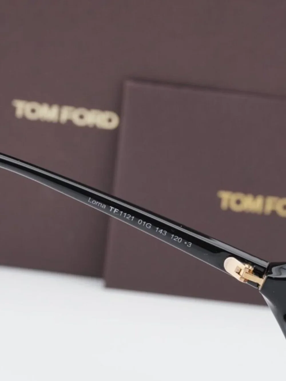 Tom Ford Lorna FT1121 01G Shield Sunglasses - Black / Brown